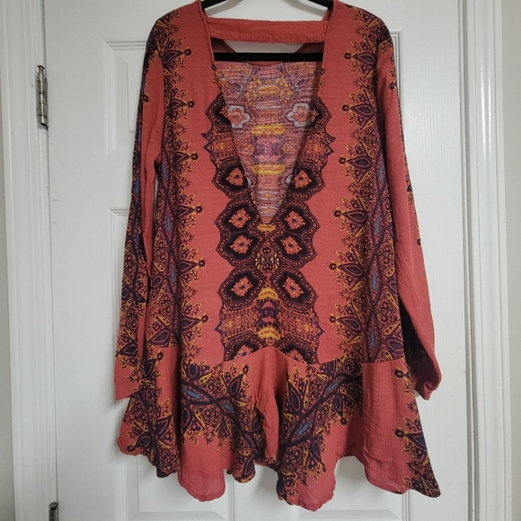 Bohemian Patterned Dress in Pink and Purple - Picture 3 of 10